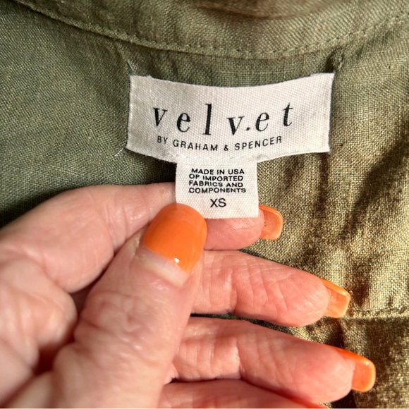 Velvet by Graham & Spencer Linen Shirt XS - Picture 4 of 8